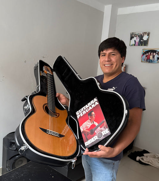 Guitarra Electroacústica Luna Andina - Artesanal Peruana con Bluetooth y Efectos Digitales