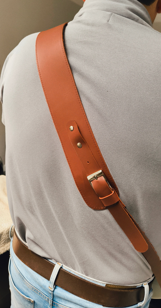 Correa de Cuero Artesanal para Guitarra con Hebilla Ajustable - 100% Cuero Natural