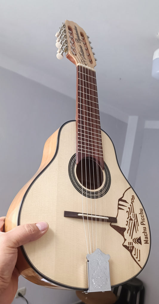 Mandolina Andina Machu Picchu - Electroacústica con Sistema Fishman y Diseño Quemado