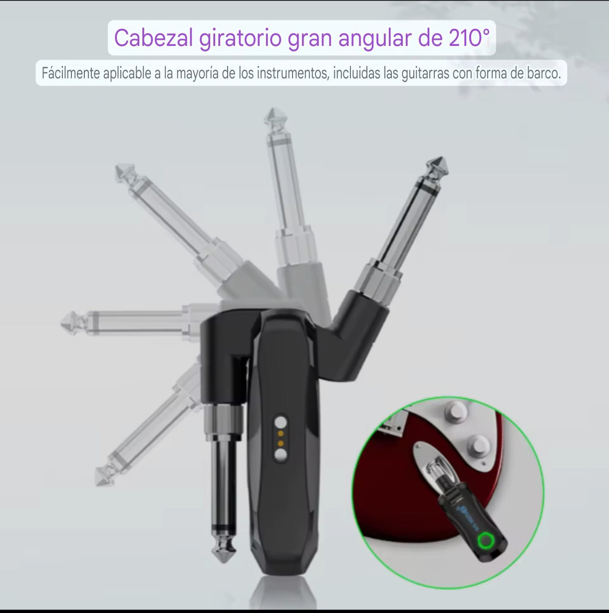 Sistema Inalámbrico para Guitarra | Audio Digital HD 2.4G | 60h Batería | Guitarras Andinas