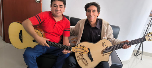 Guitarra Andina Concert Dorada Profesional - Semisólida con Sistema RMC Bañado en Oro