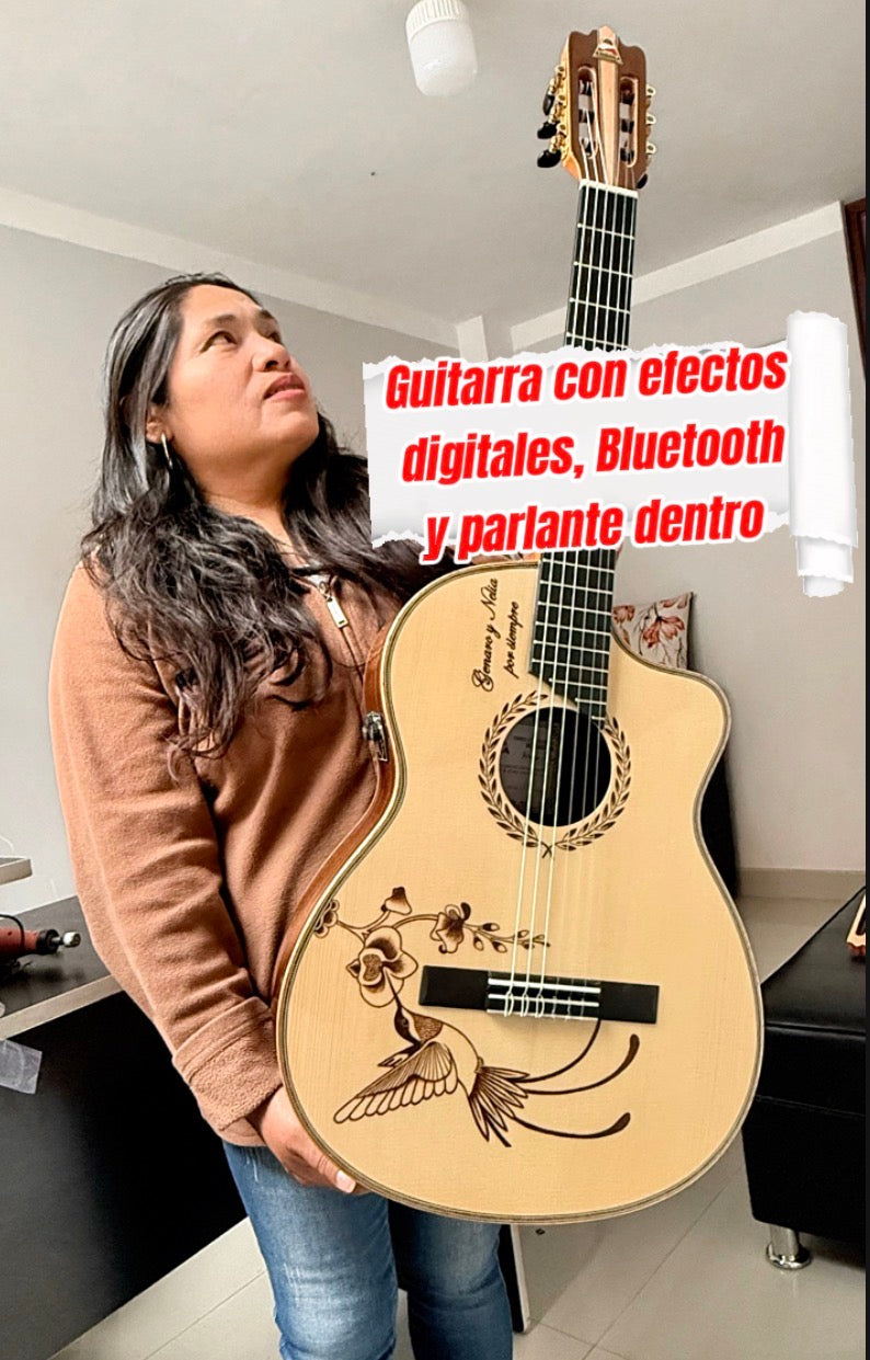 Guitarra andina, con efectos digitales y Bluetooth