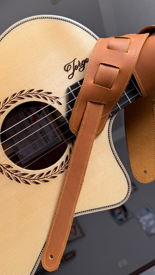 Correa de Cuero Premium para Guitarra | Cuero Vacuno y Toro Artesanal