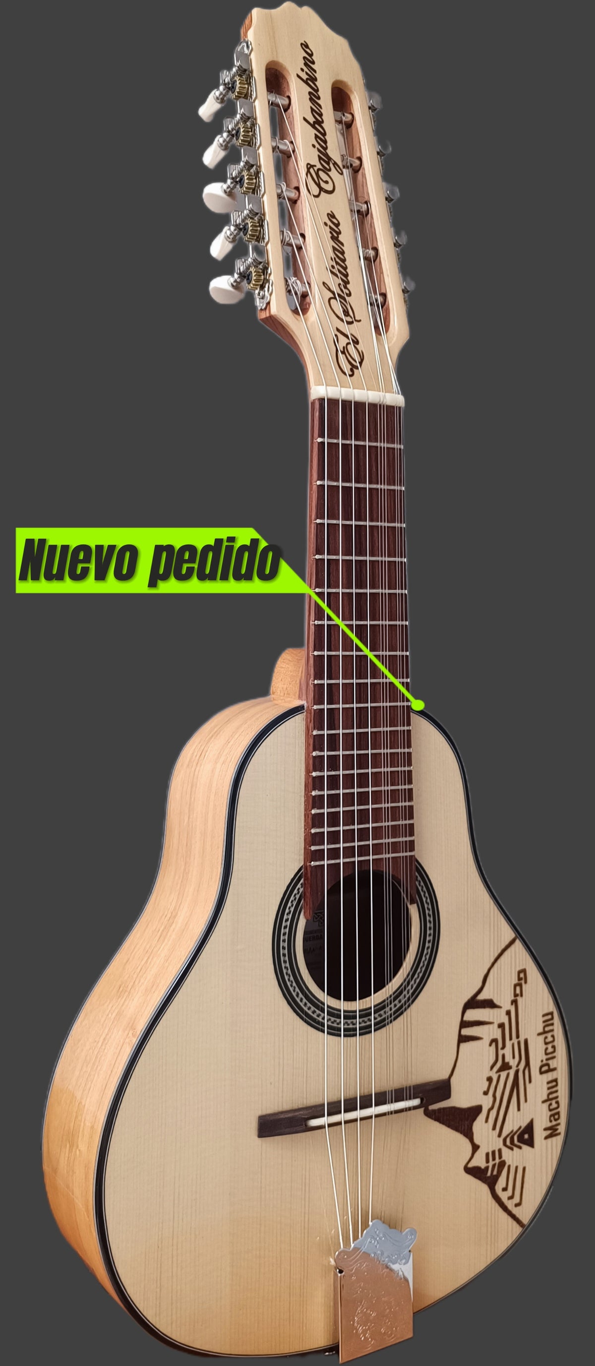 Mandolina Andina Machu Picchu - Electroacústica con Sistema Fishman y Diseño Quemado