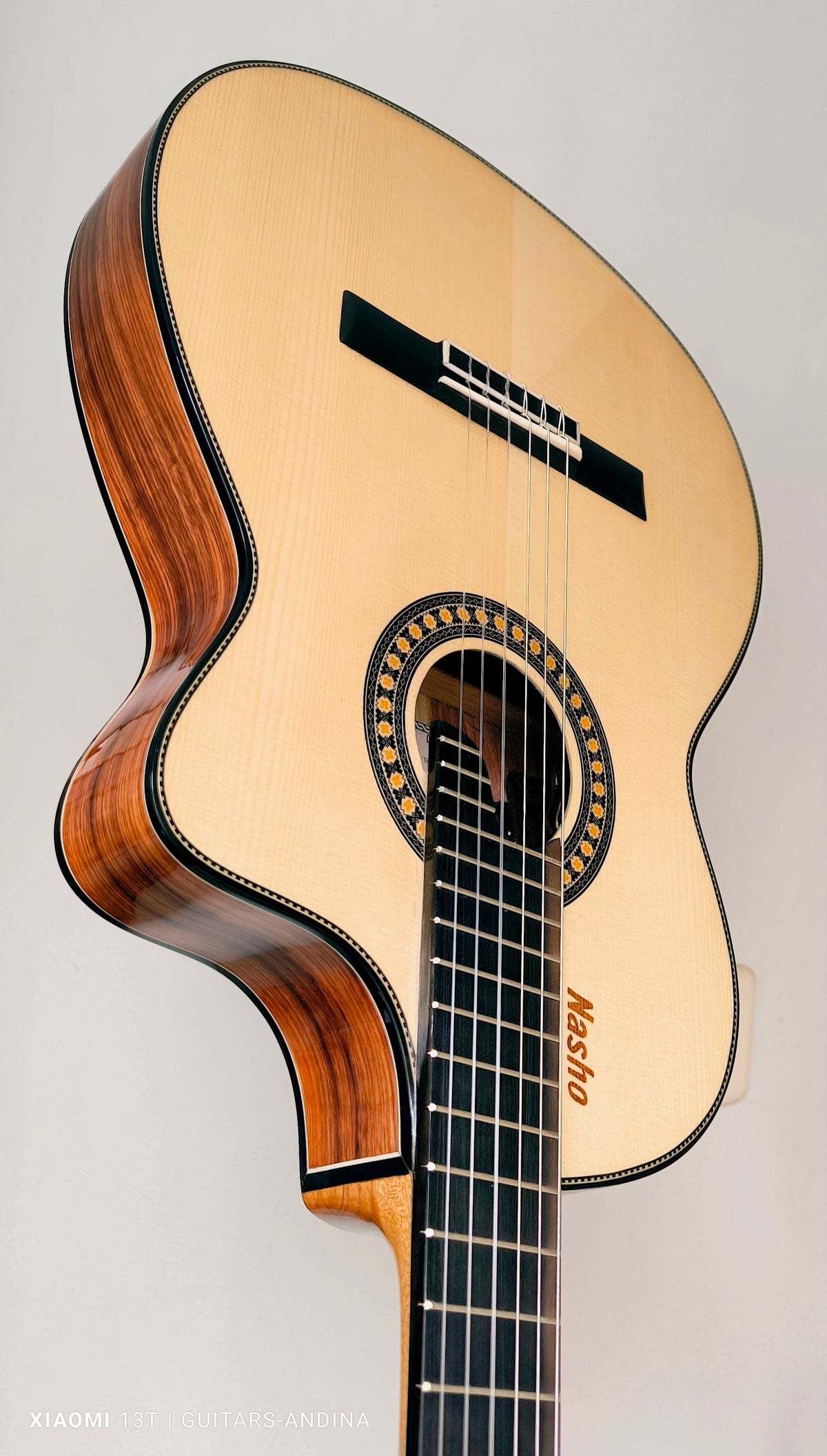 Guitarra Andina AN500 Slim Profesional - Palo de Hierro y Pino Báltico con Sistema Rlbags