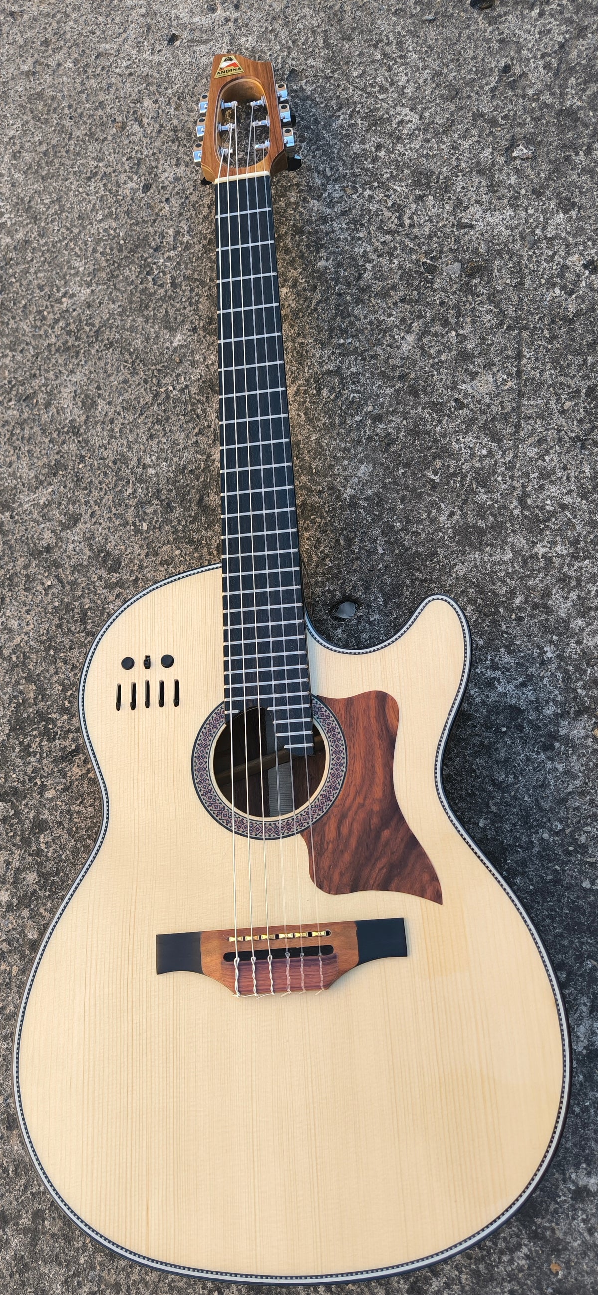 Guitarra Andina Pro27 RMC - 27 Trastes con Sistema RMC Sensores Oro