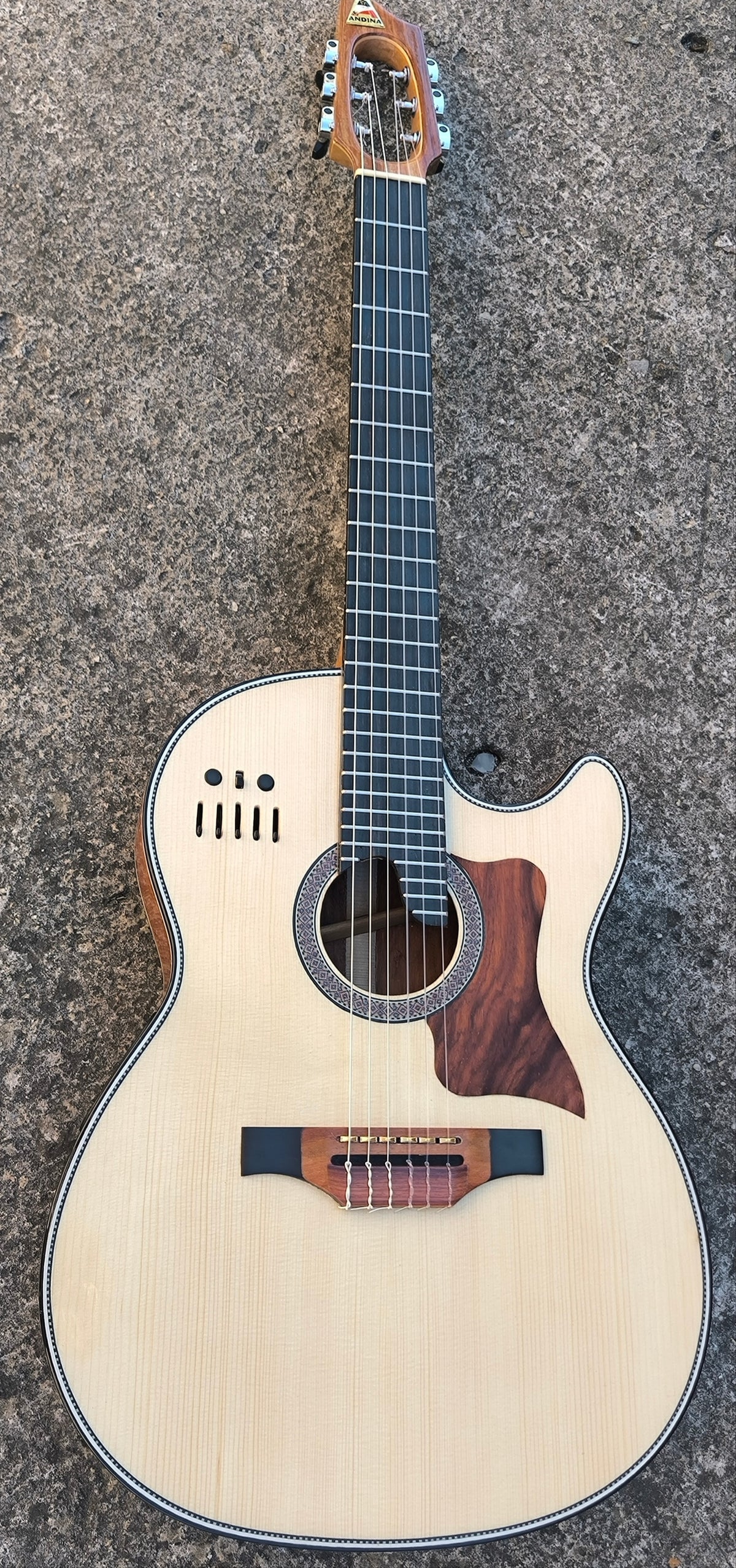 Guitarra Andina Pro27 RMC - 27 Trastes con Sistema RMC Sensores Oro