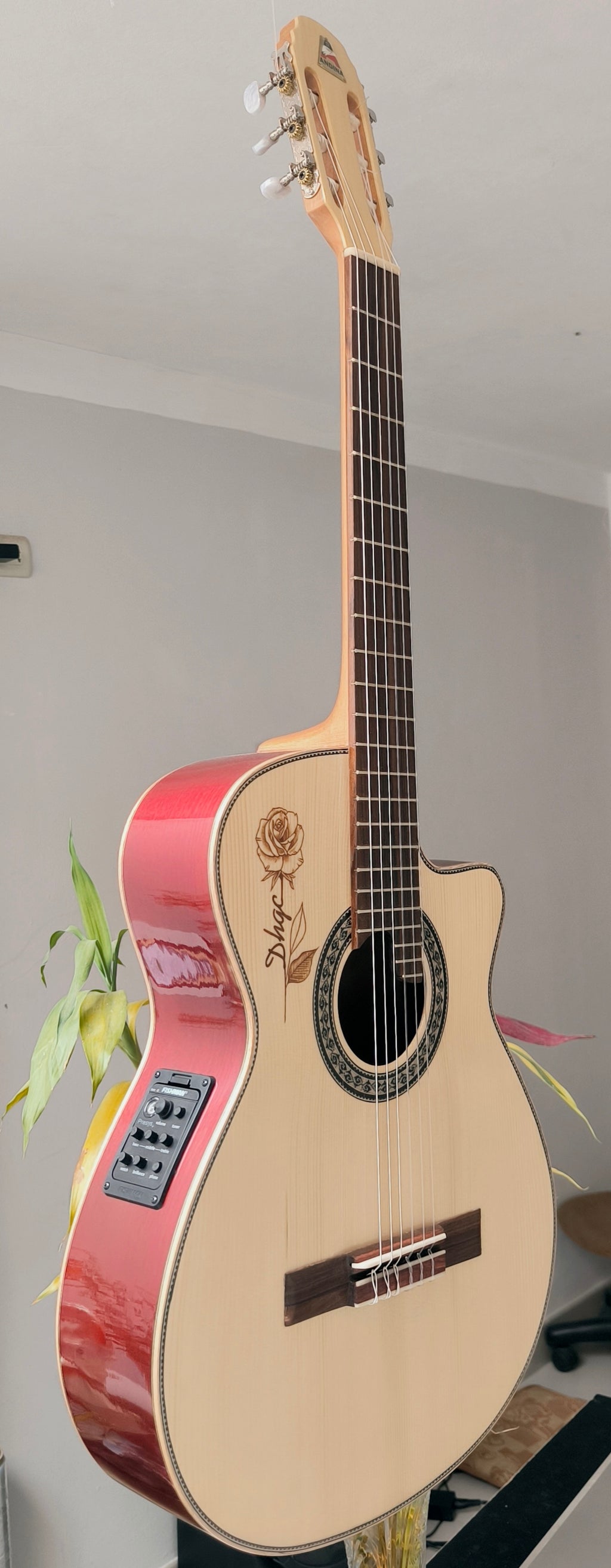 Guitarra Andina Deluxe - Electroacústica de Caoba con Sistema Fishman Presys