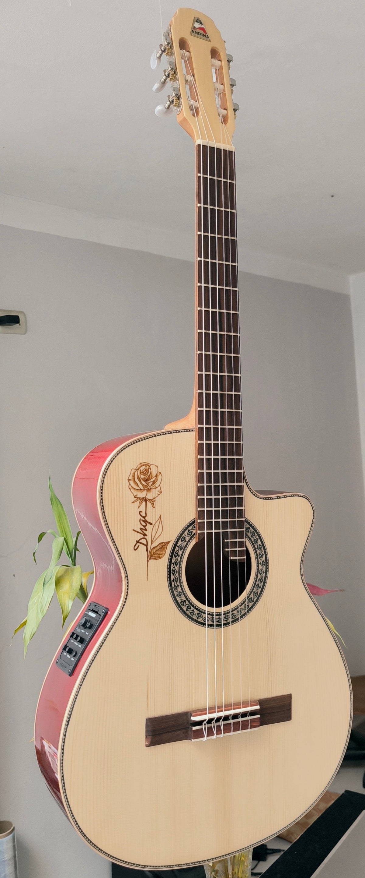 Guitarra Andina Deluxe - Electroacústica de Caoba con Sistema Fishman Presys