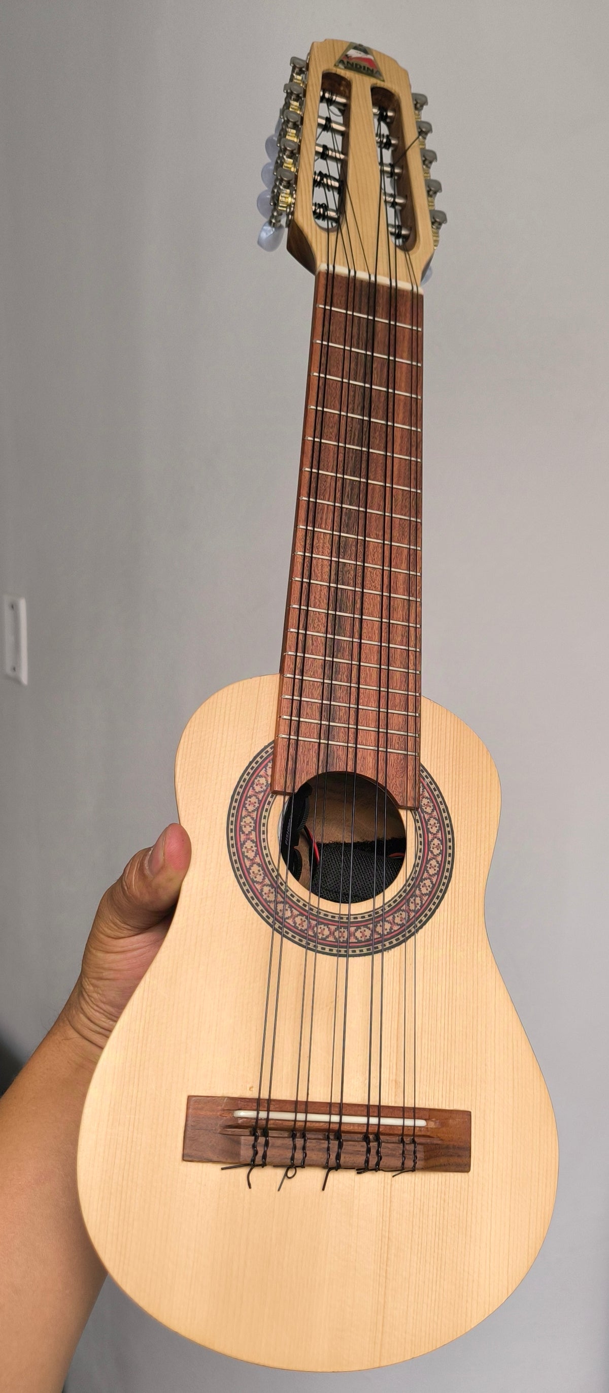Charango Andino Profesional - Tallado en Jacarandá con Sistema Fishman Sonitone