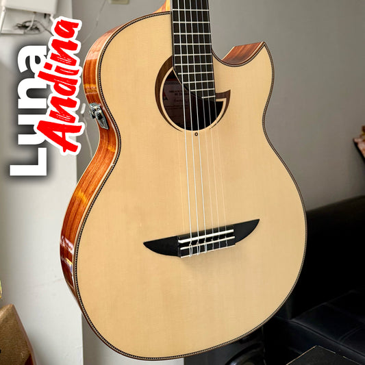 Luna Andina - Guitarra Electroacústica Artesanal con Bluetooth y Efectos Digitales