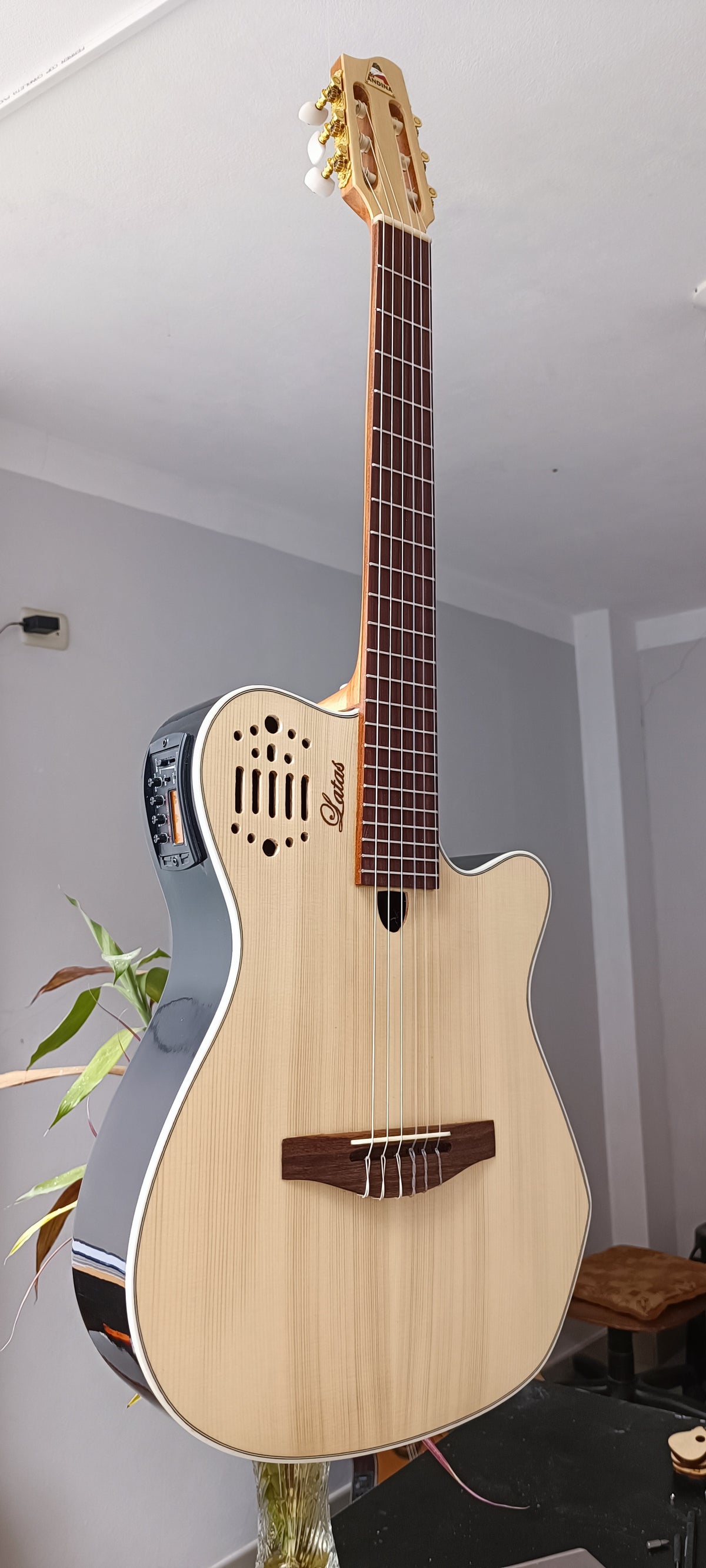 Guitarra Andina AN4G Premium - Electroacústica Profesional con Caja Acústica 9cm