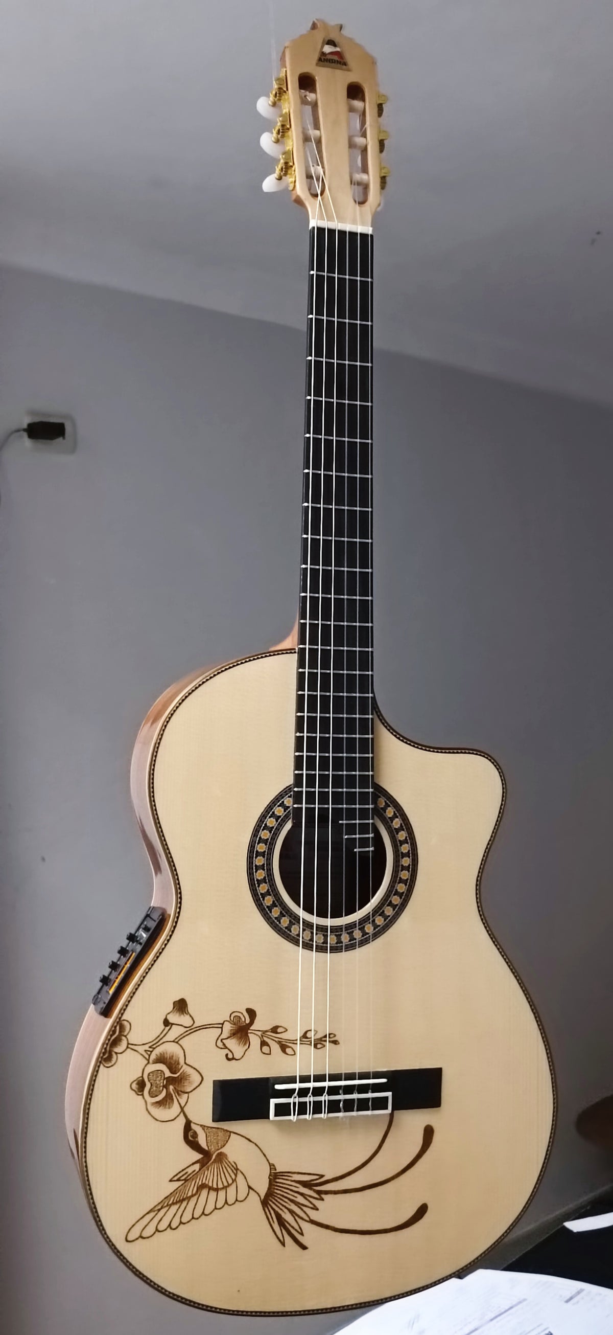 Guitarra Andina AN500 Premium Profesional - Ébano y Pino Báltico con Sistema ARTEC EDGE Z