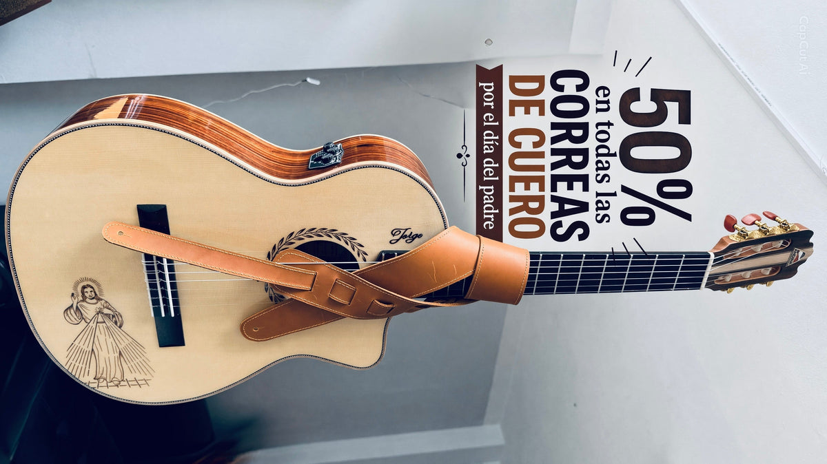 Correa de Cuero Premium para Guitarra | Cuero Vacuno y Toro Artesanal