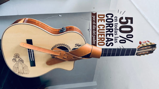 Correa de Cuero Premium para Guitarra | Cuero Vacuno y Toro Artesanal