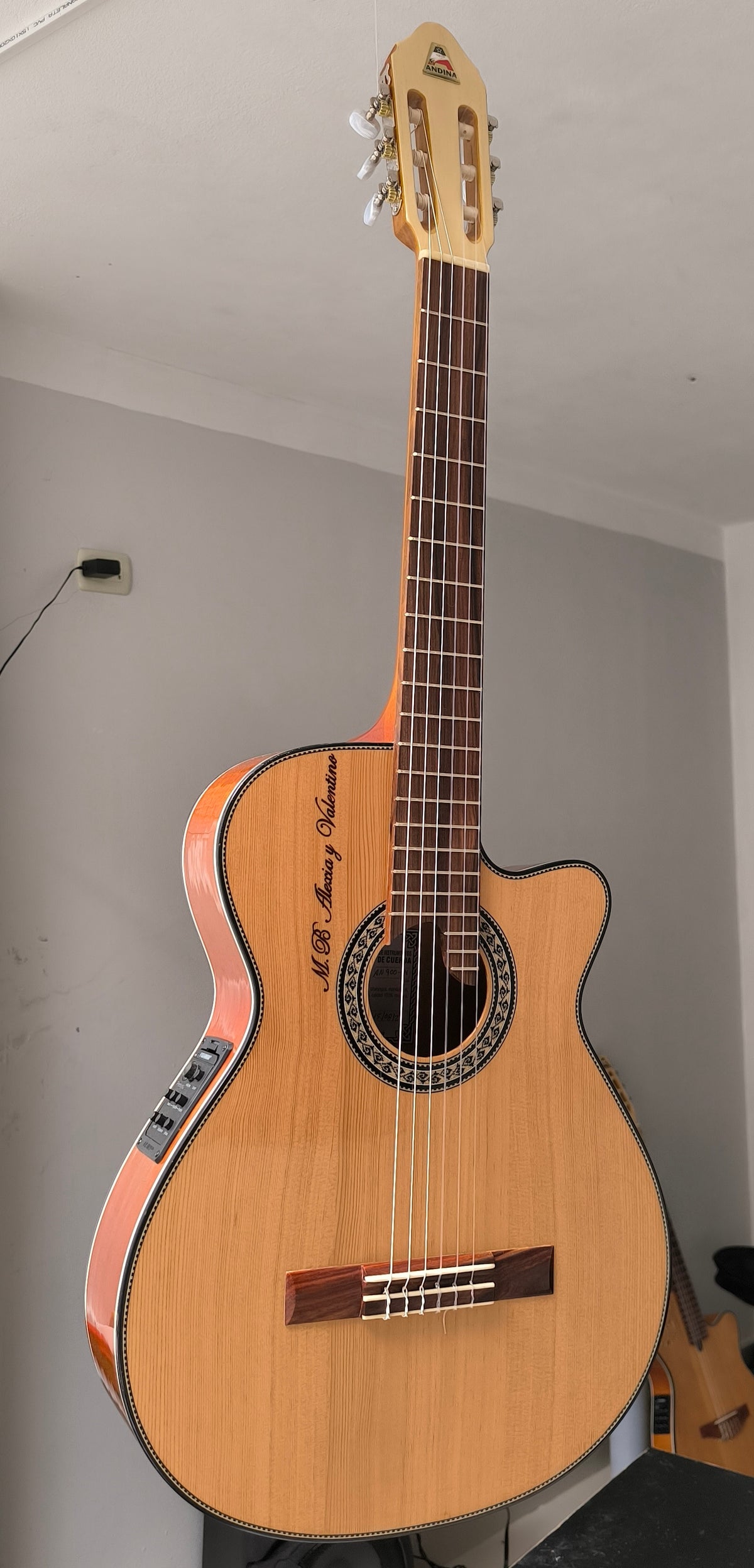 Guitarra Andina AN900 - Electroacústica con Cutaway - Caoba y Pino Oregón