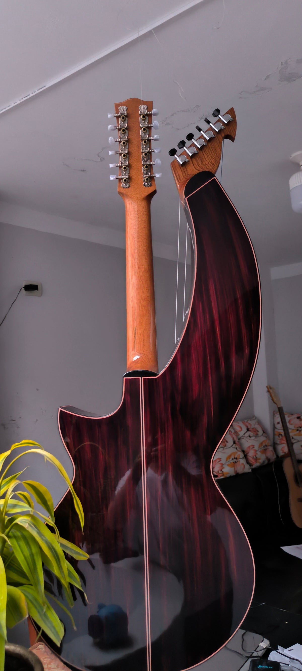 Huayra Andina Monster - Guitarra de Doble Brazo 24 Cuerdas - Caoba y Ébano