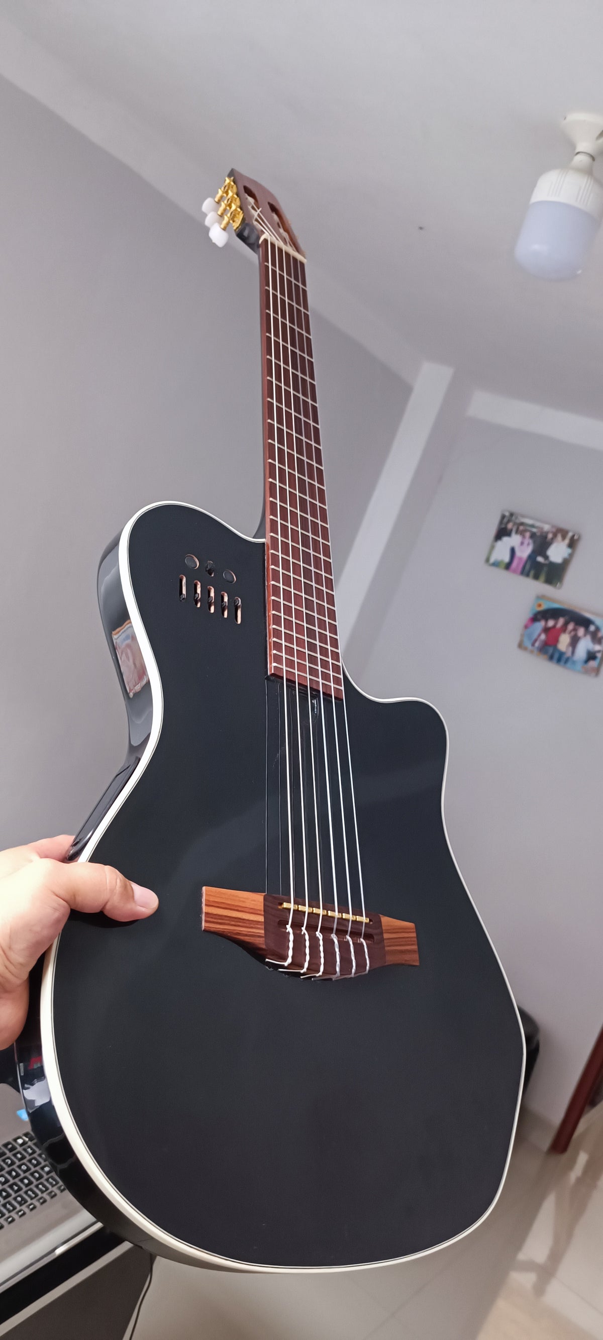 Guitarra Andina AN4G Gold - Semisólida con Sistema RMC Bañado en Oro