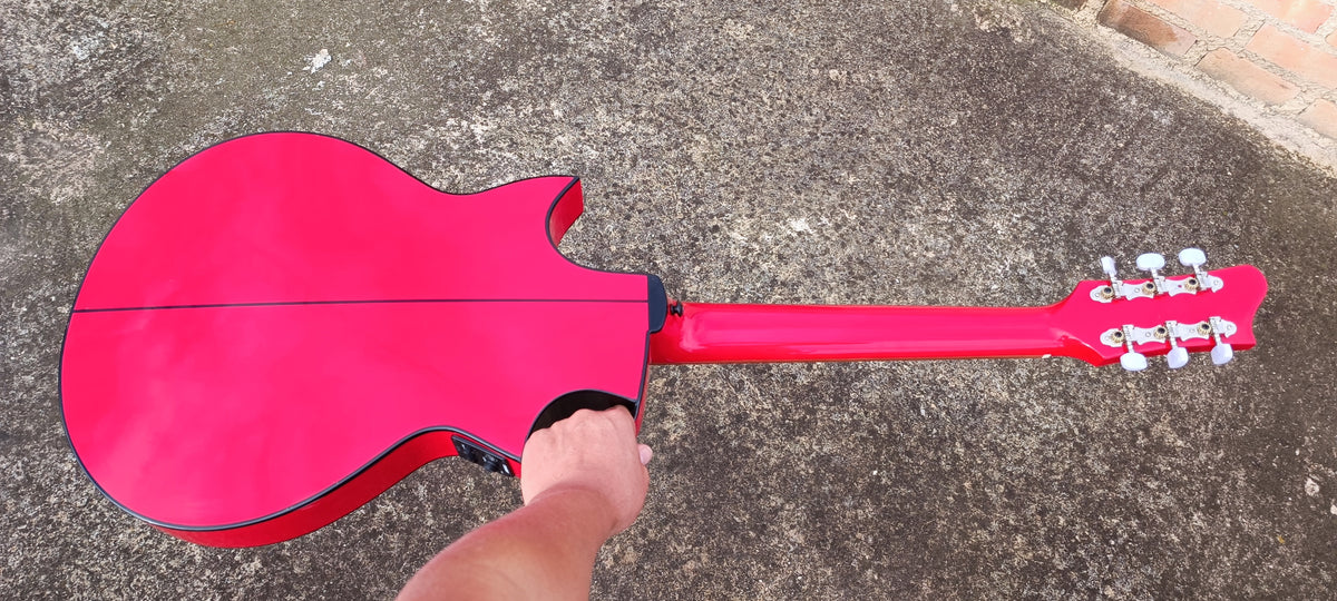 Guitarra Andina Porta - Electroacústica Delgada 6cm con Asa en el Hombro