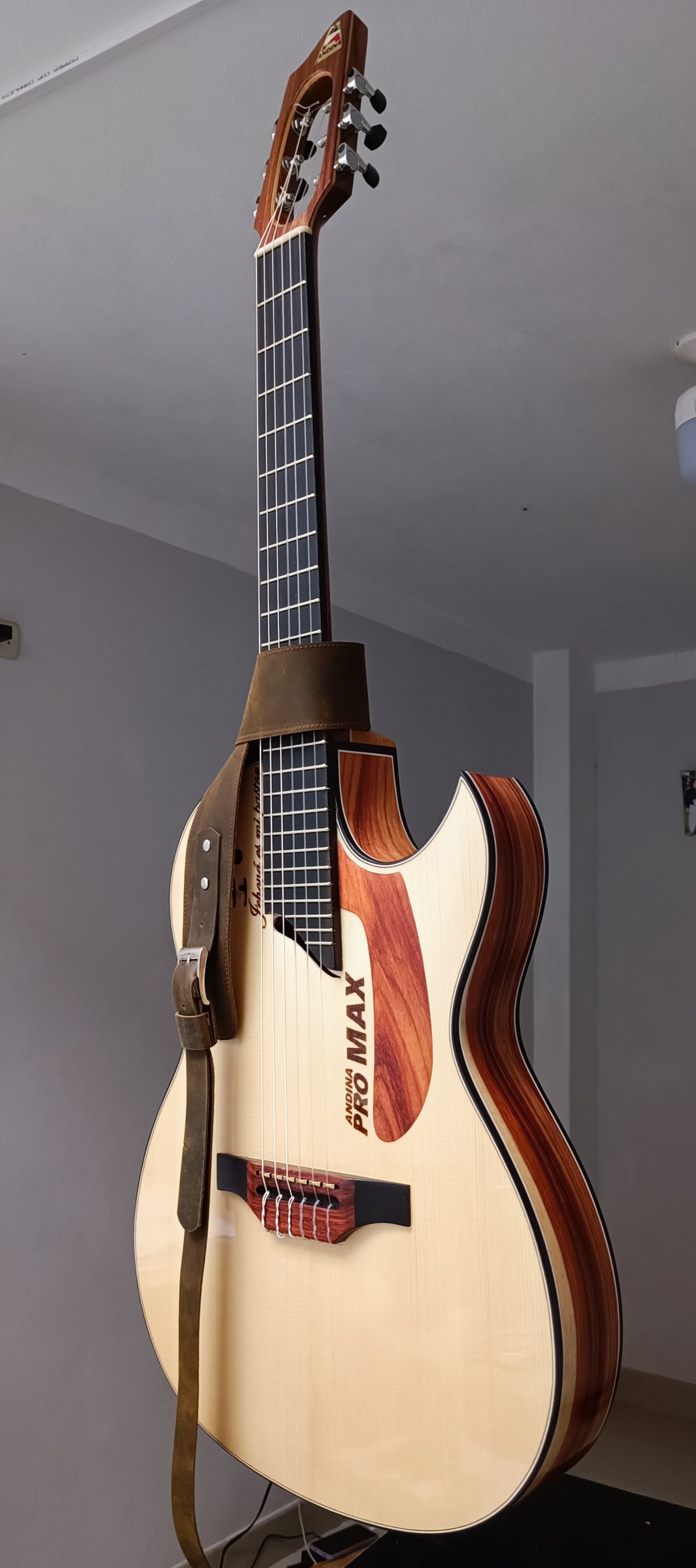 Guitarra Andina Pro Max Gold Profesional - Hecha a Mano con Sistema MIDI