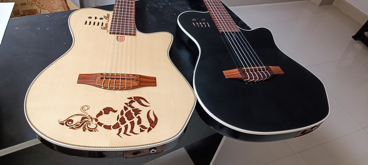 Guitarra Andina AN4G Gold - Semisólida con Sistema RMC Bañado en Oro